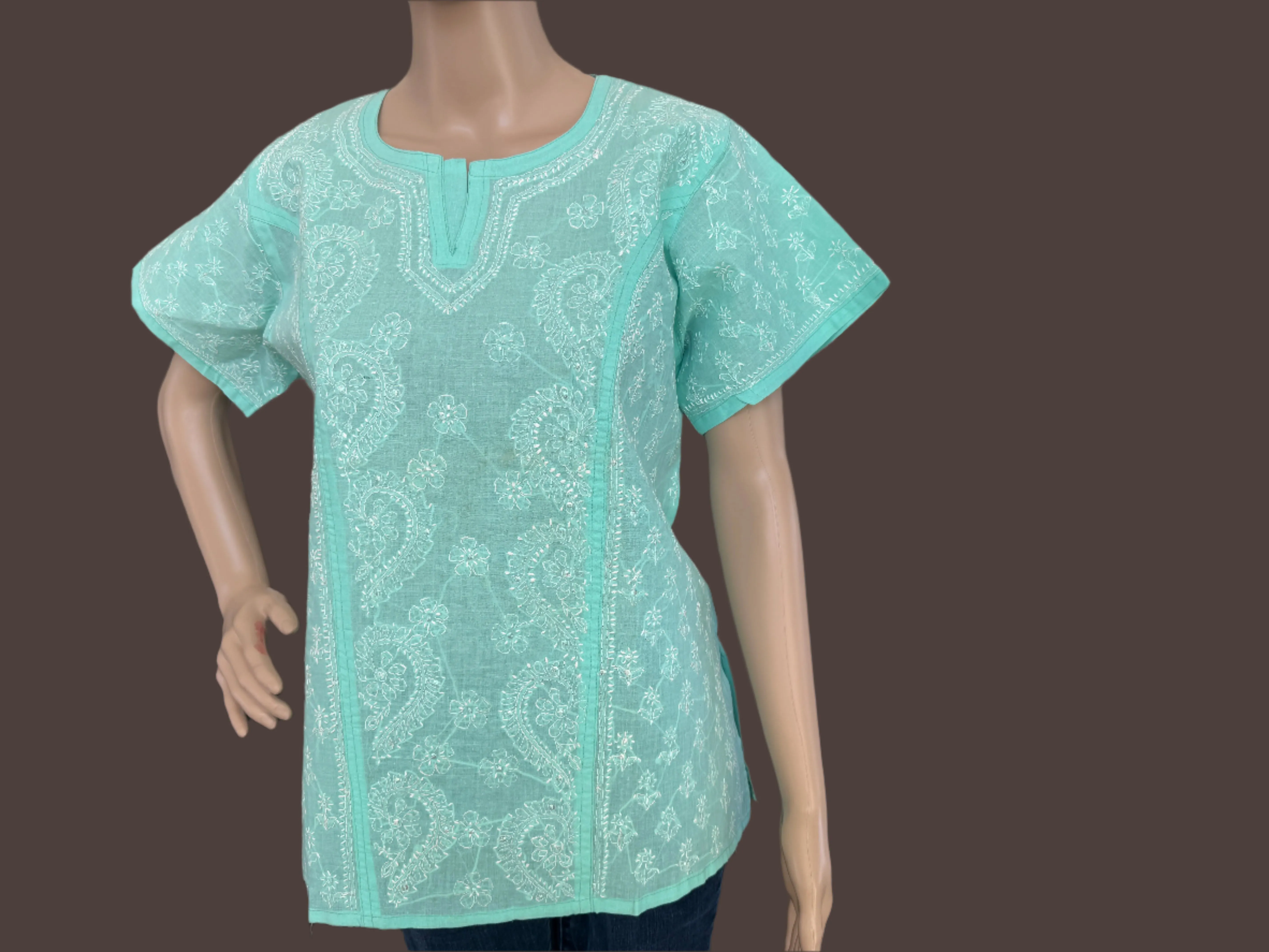 Sharon Sea green Chikankari kurta
