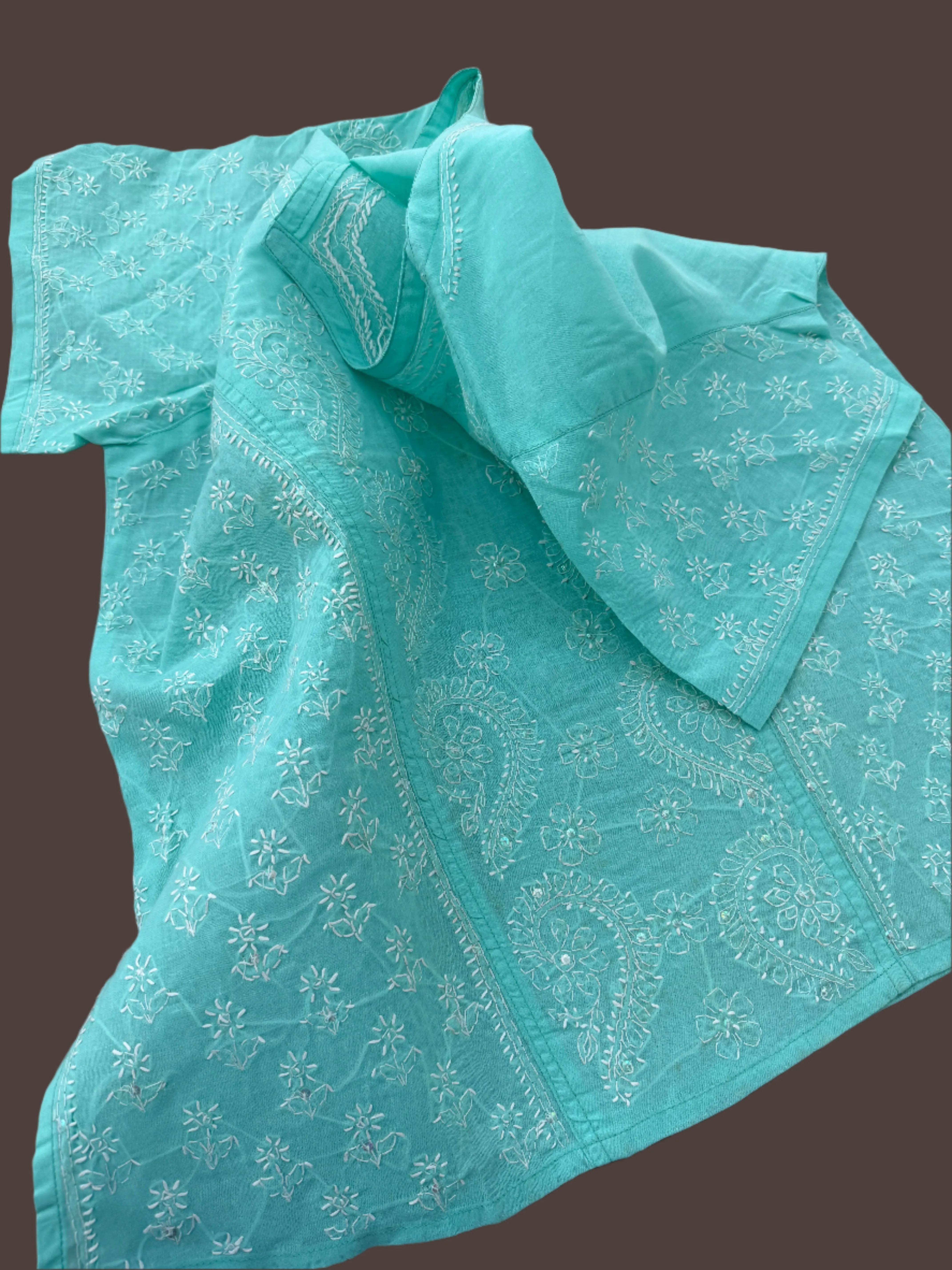 Sharon Sea green Chikankari kurta