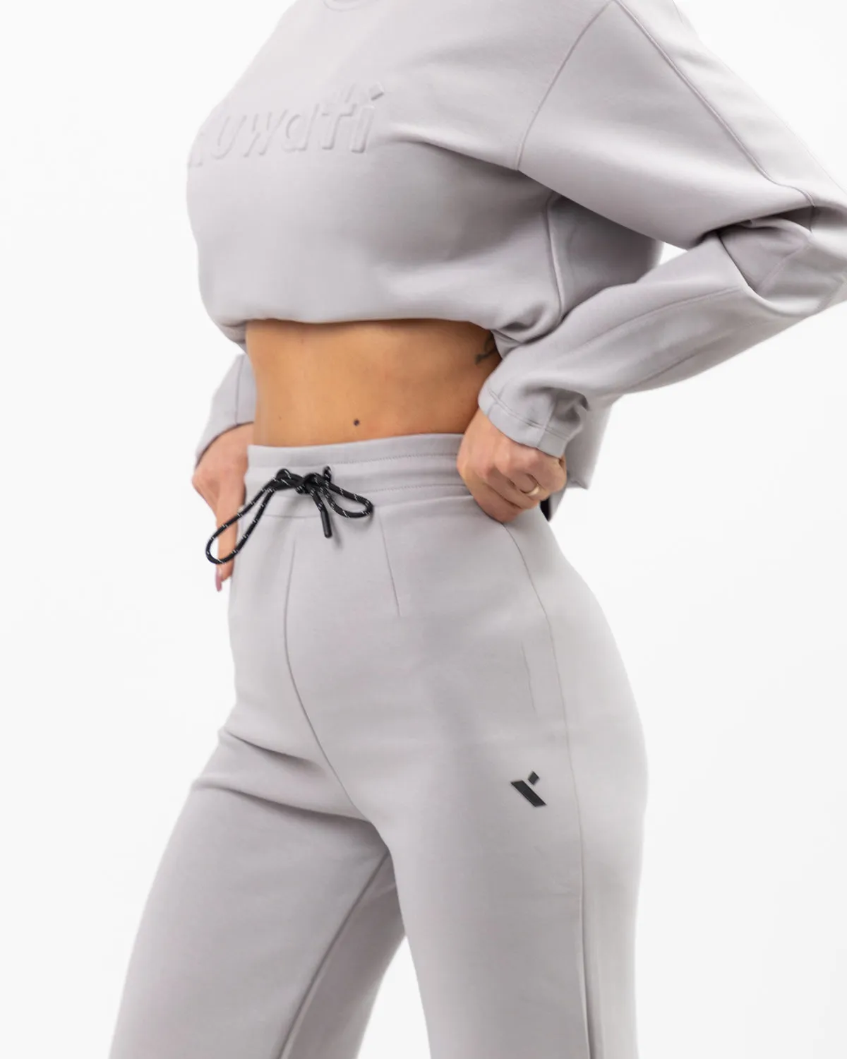 Shield Wide Leg Pants - Light Grey