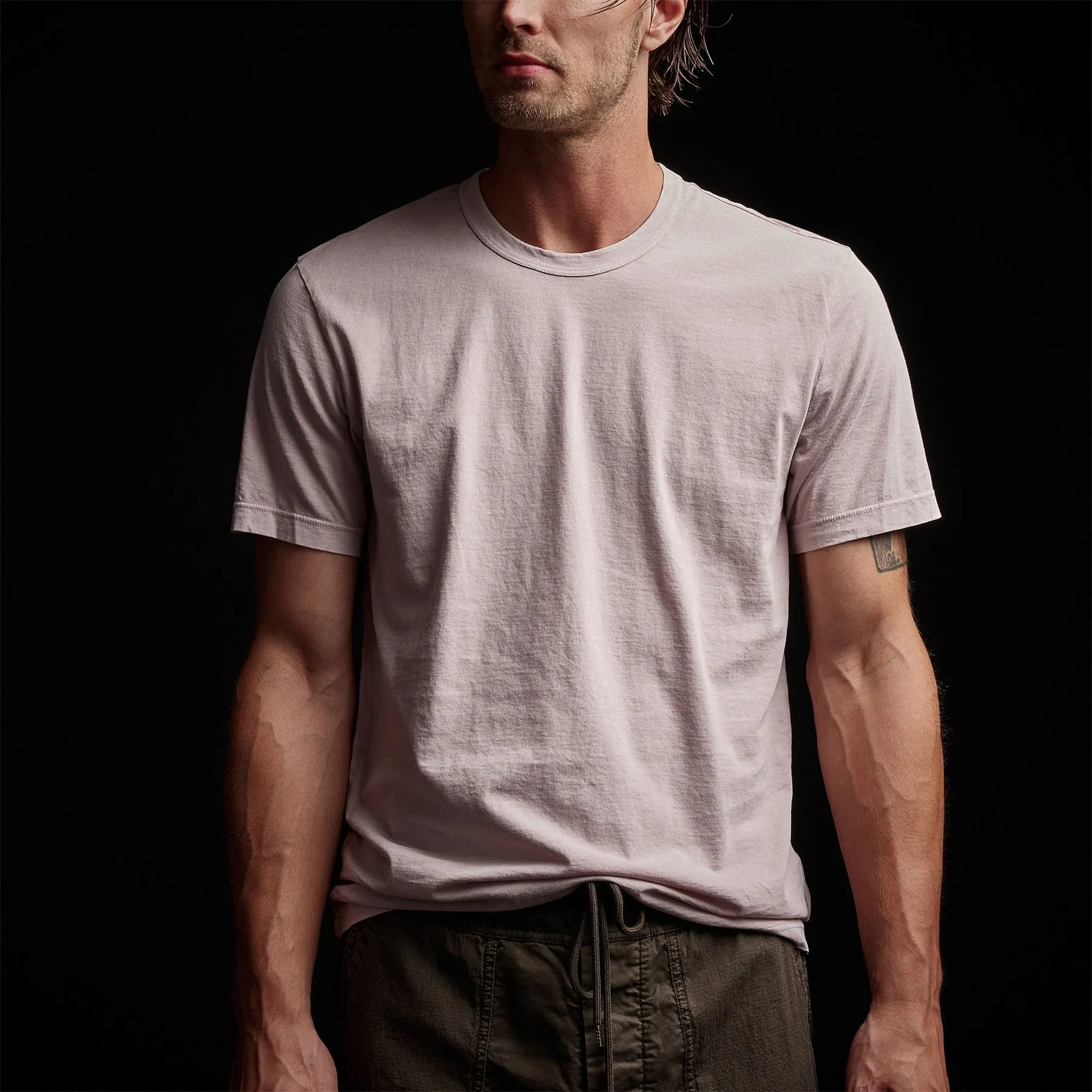 Short Sleeve Crew Neck - Calamine Pigment