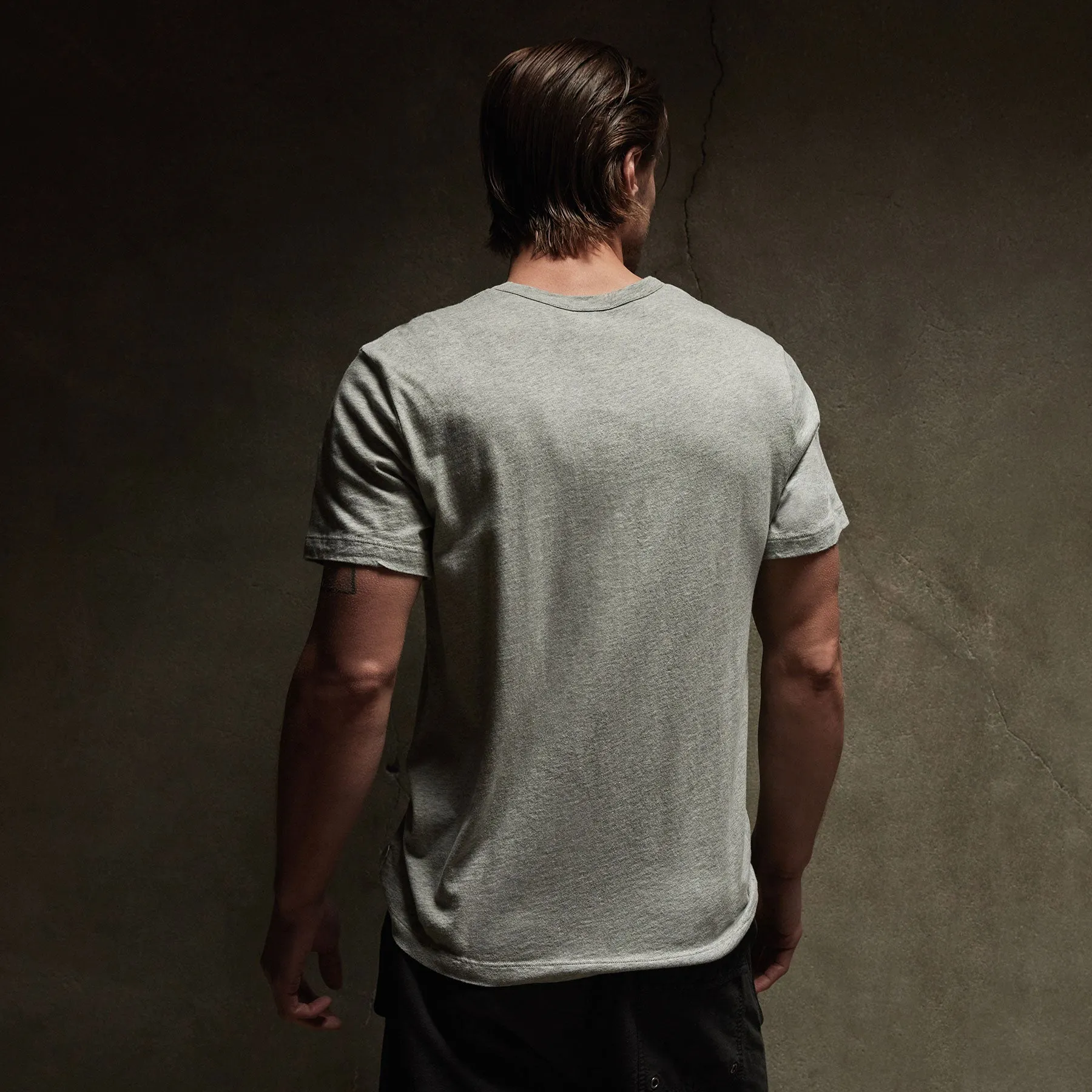 Short Sleeve Crew Neck - Heather Grey