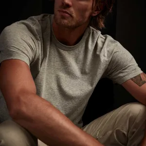 Short Sleeve Crew Neck - Heather Grey