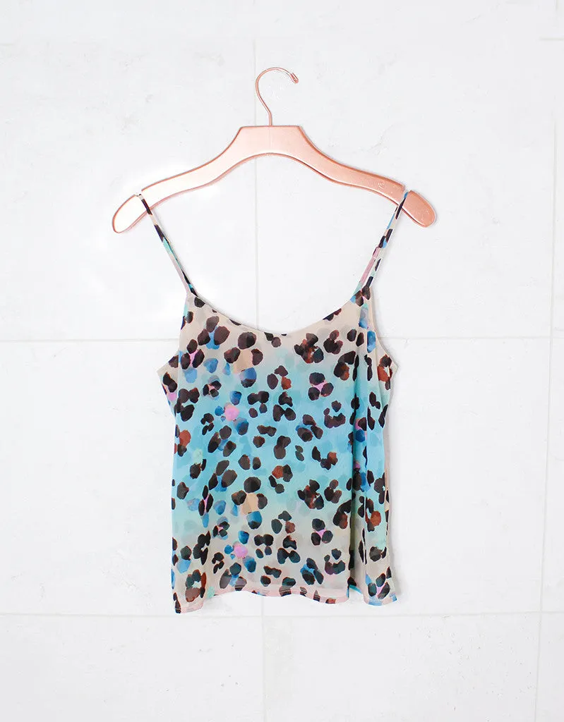 Show Me Your Mumu Spaghetti Top in Cheetahpop