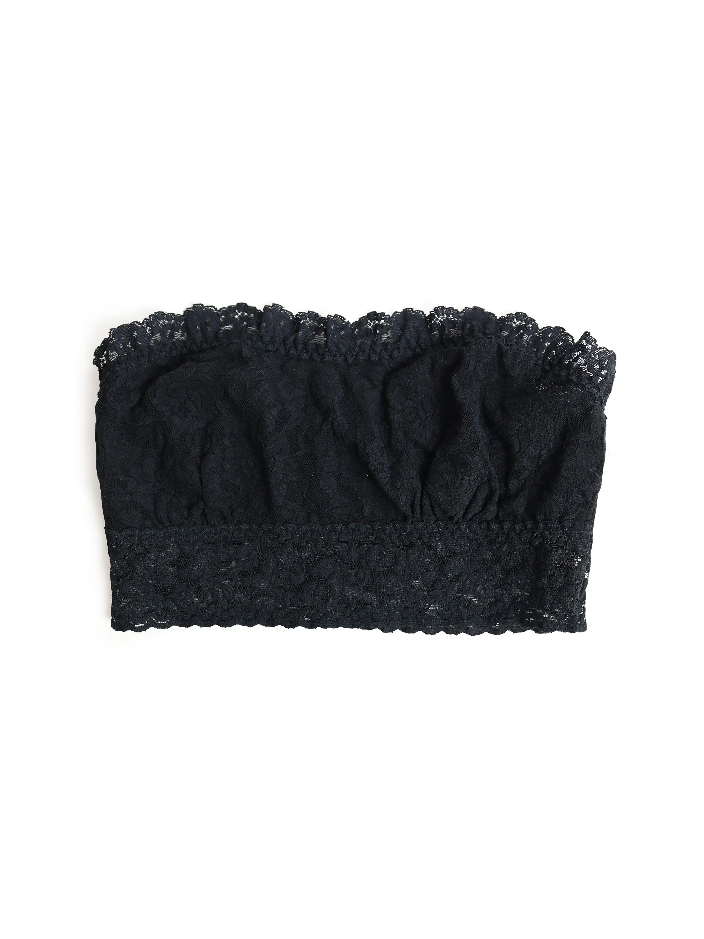 Signature Lace Lined Bandeau Bralette Black
