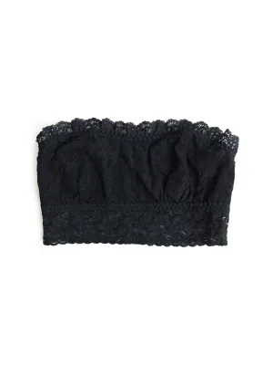 Signature Lace Lined Bandeau Bralette Black