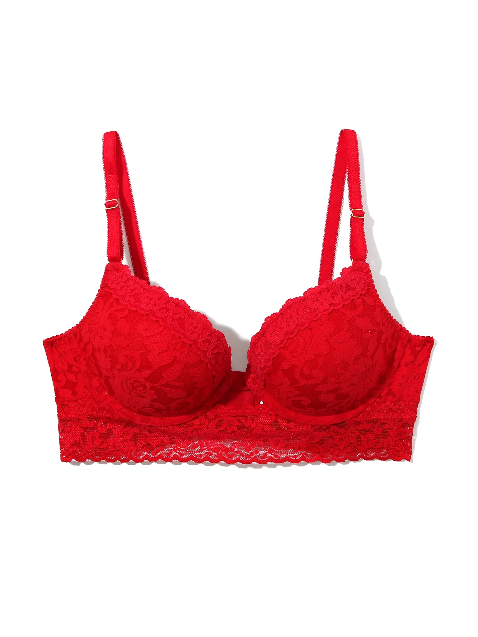 Signature Lace® Plunge Push-Up Bra Red