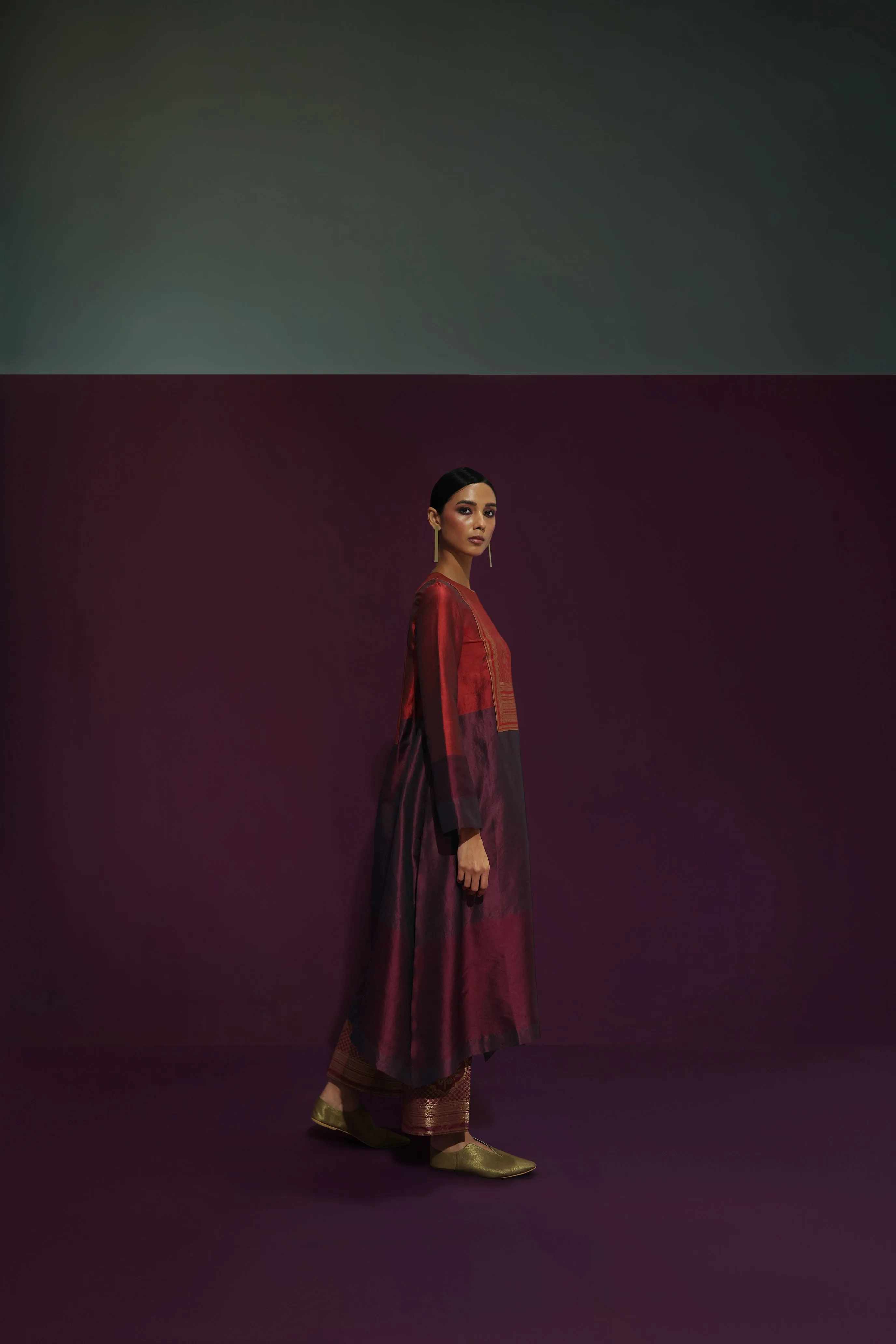 Silk Brocade Kurta Set