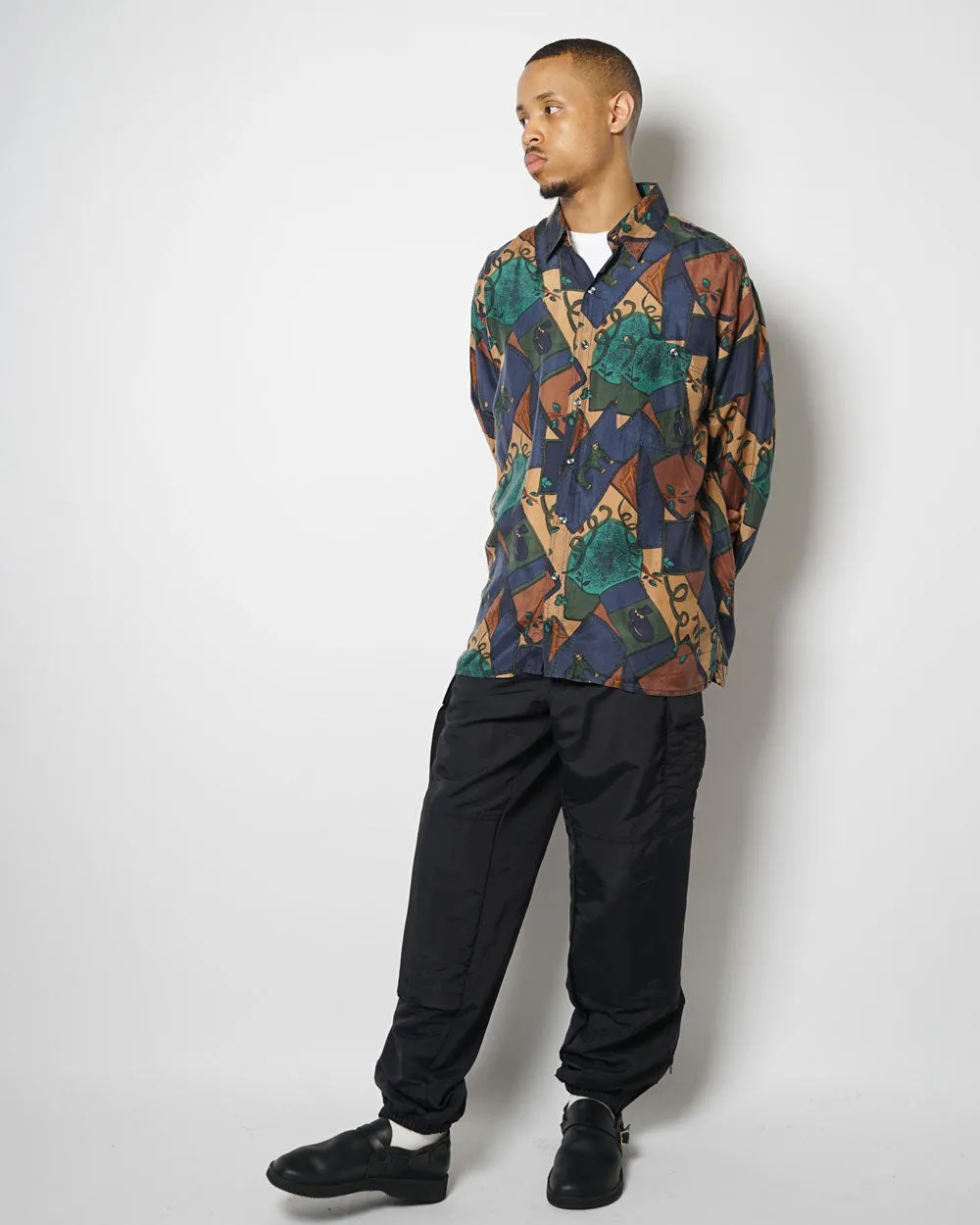 Silk Shirts Long Sleeve Patterned