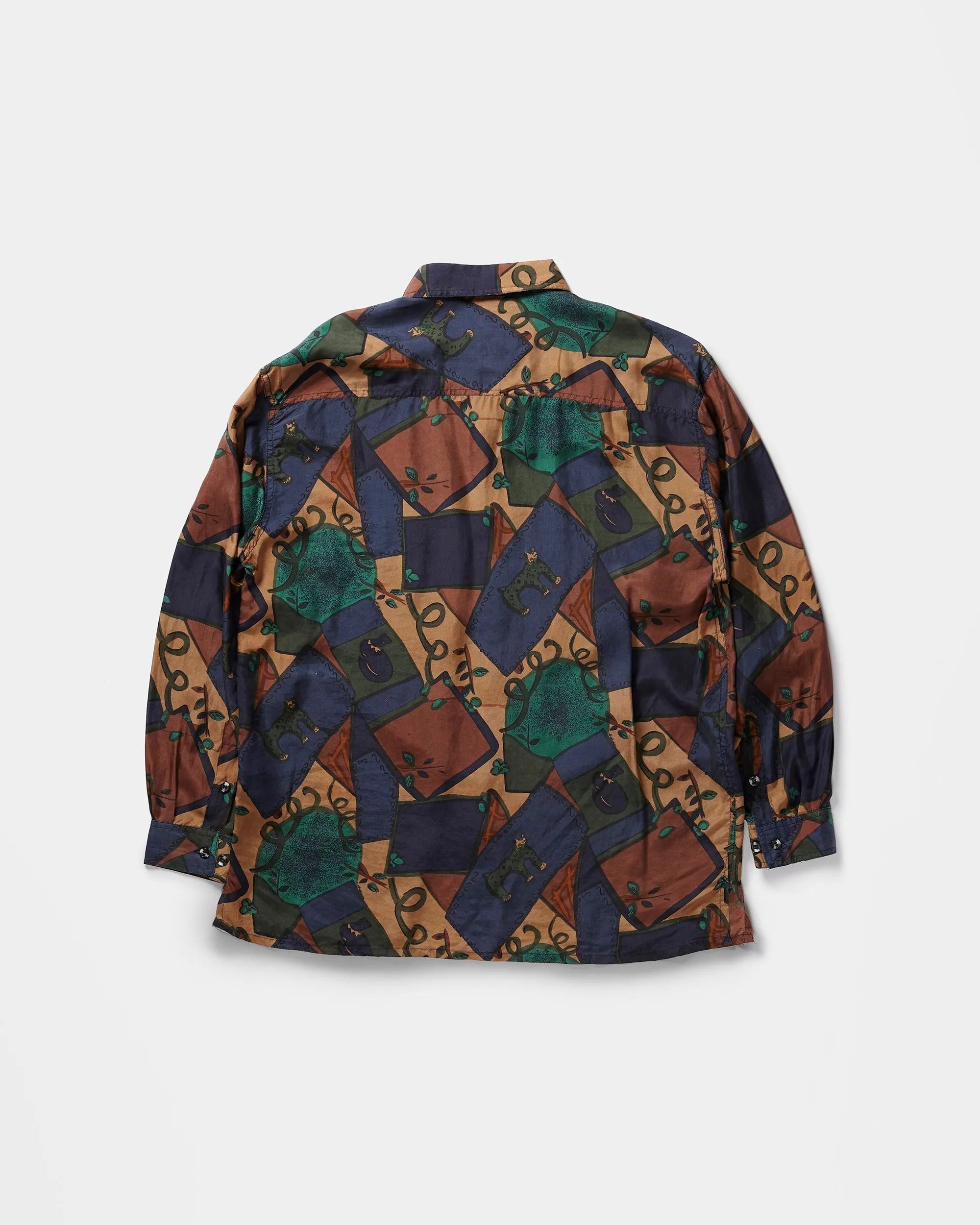 Silk Shirts Long Sleeve Patterned