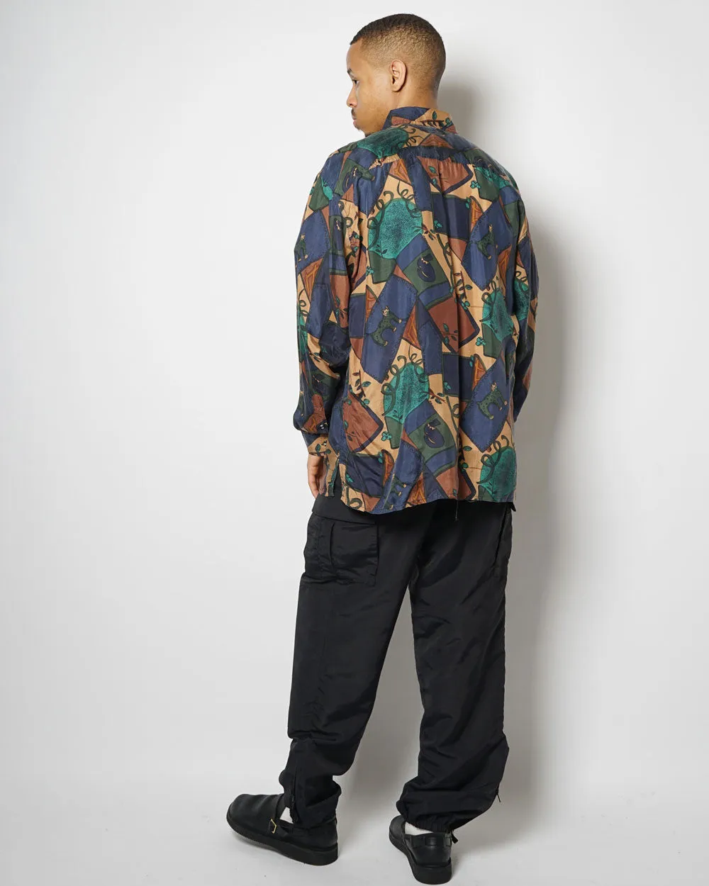 Silk Shirts Long Sleeve Patterned