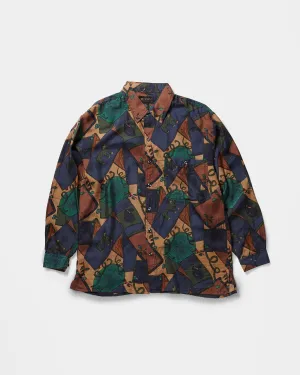 Silk Shirts Long Sleeve Patterned