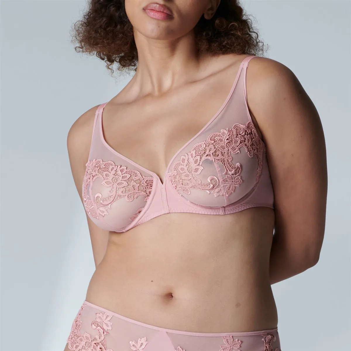 Simone Perele Saga Full Cup Plunge Bra - Verona Pink