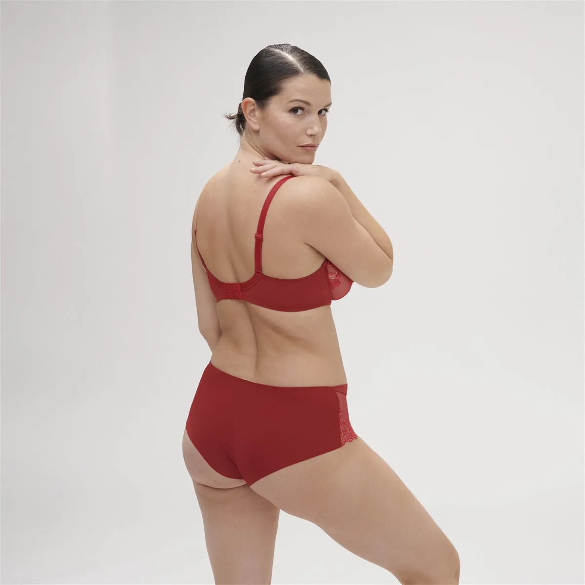 Simone Perele Saga Half Cup Bra - Lipstick Red