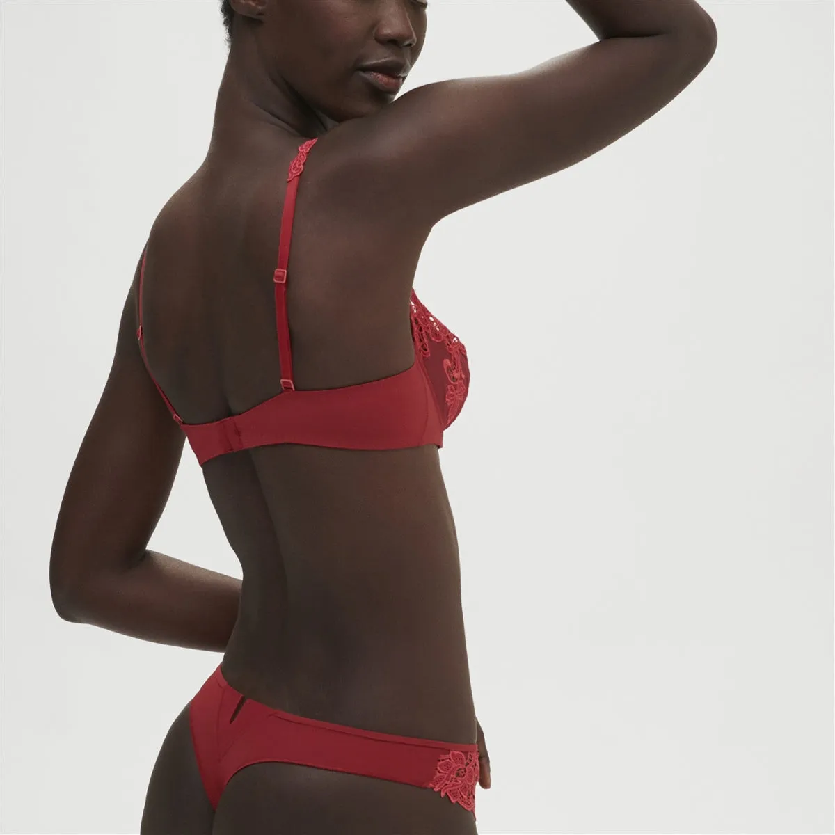 Simone Perele Saga Half Cup Bra - Lipstick Red