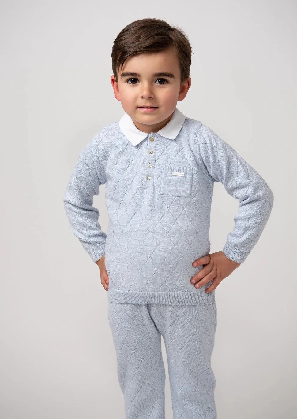 Sky Diamond Knitted Two Piece Set