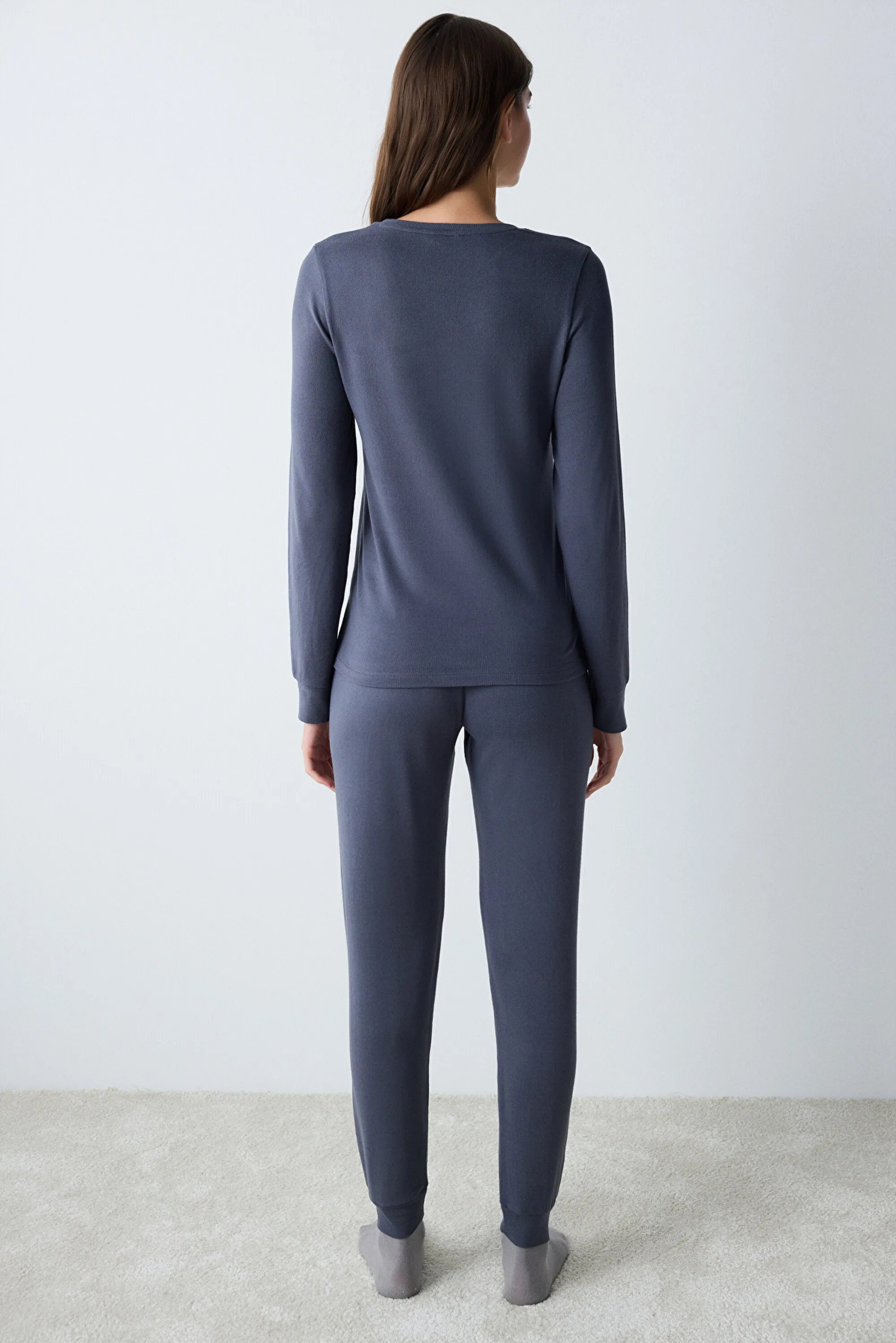 Sleep Mood Thermal Gray Pants Pajama Bottoms