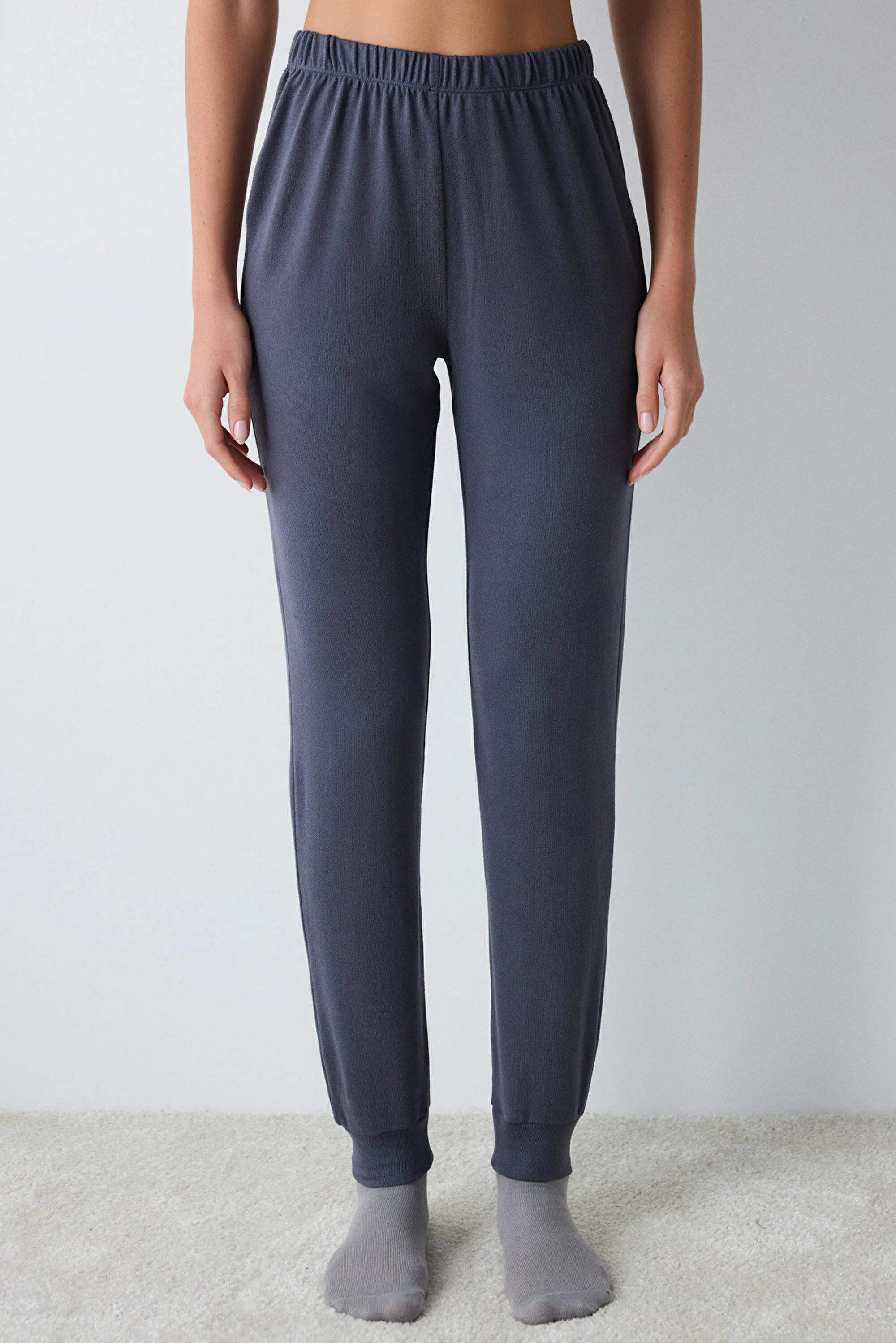 Sleep Mood Thermal Gray Pants Pajama Bottoms