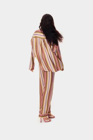 Sleeper Pastelle Oversized Pants in Blush Stripes