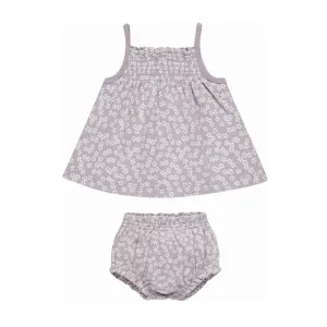 Smocked Tank   Bloomer Set || Lavender Ditsy