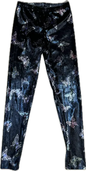 Social Butterfly- Leggings, Velvet Butterflies