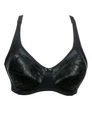 Soft Padded Comfort Net Bra SH2190 Black - Non Padded,Non Wired - By Sister Hood