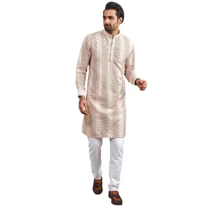 Soft Sand Brown Plain Kurta