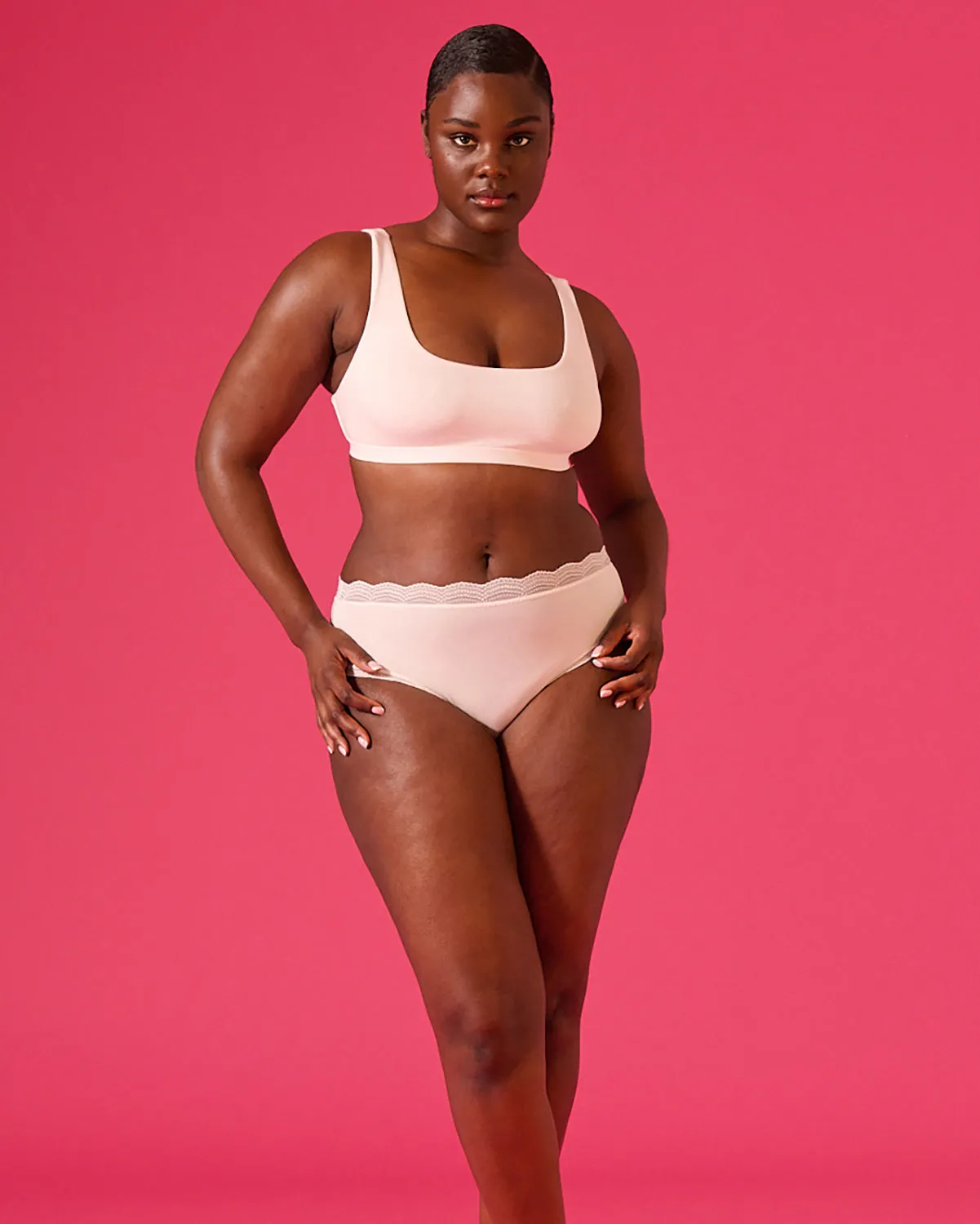 Soft Scoop Bra - Pink-a-boo