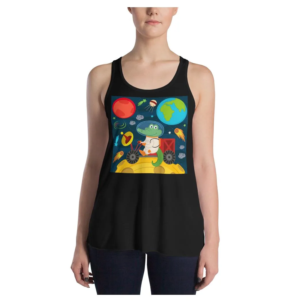 Space Crocodile Racerback Tank
