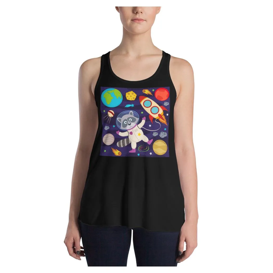 Space Raccoon Racerback Tank