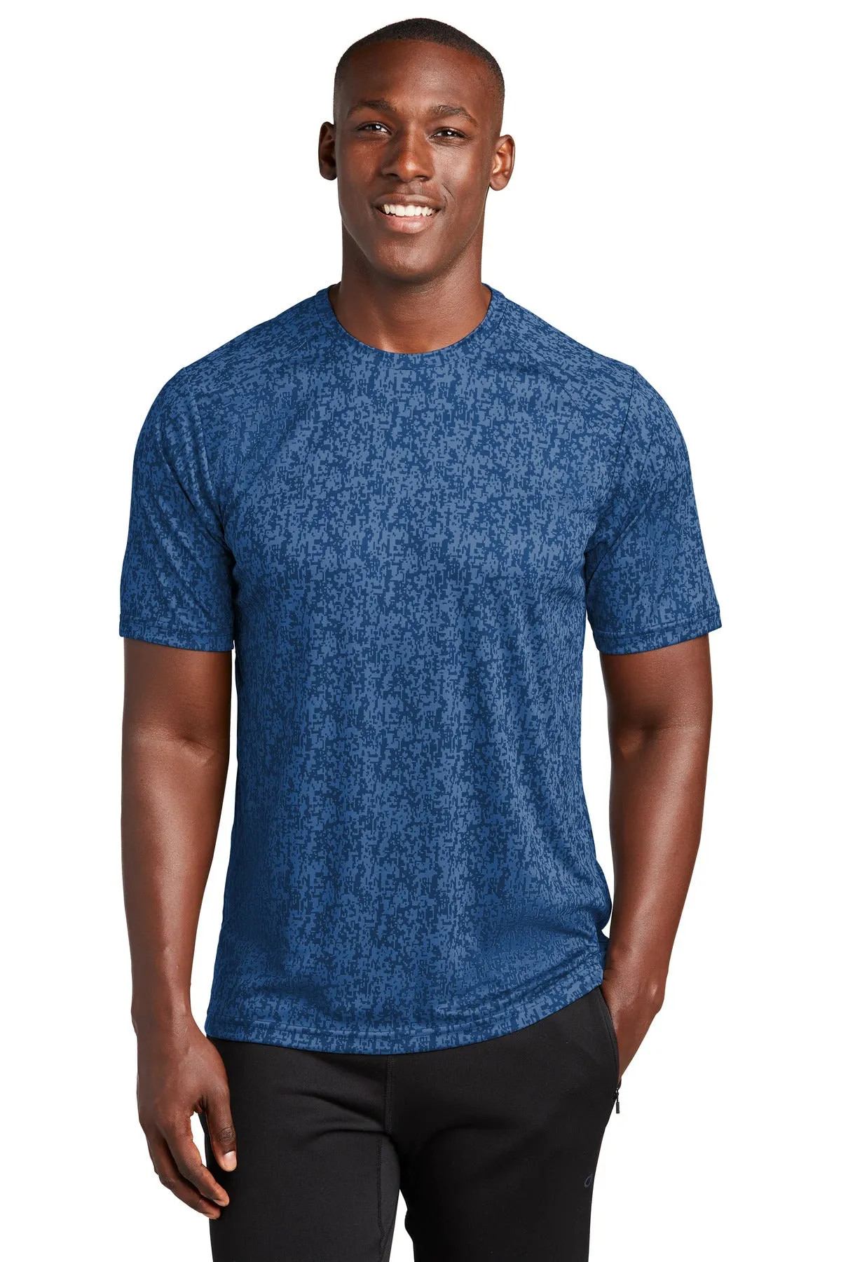 Sport-Tek  Digi Camo Tee. ST460 Royal