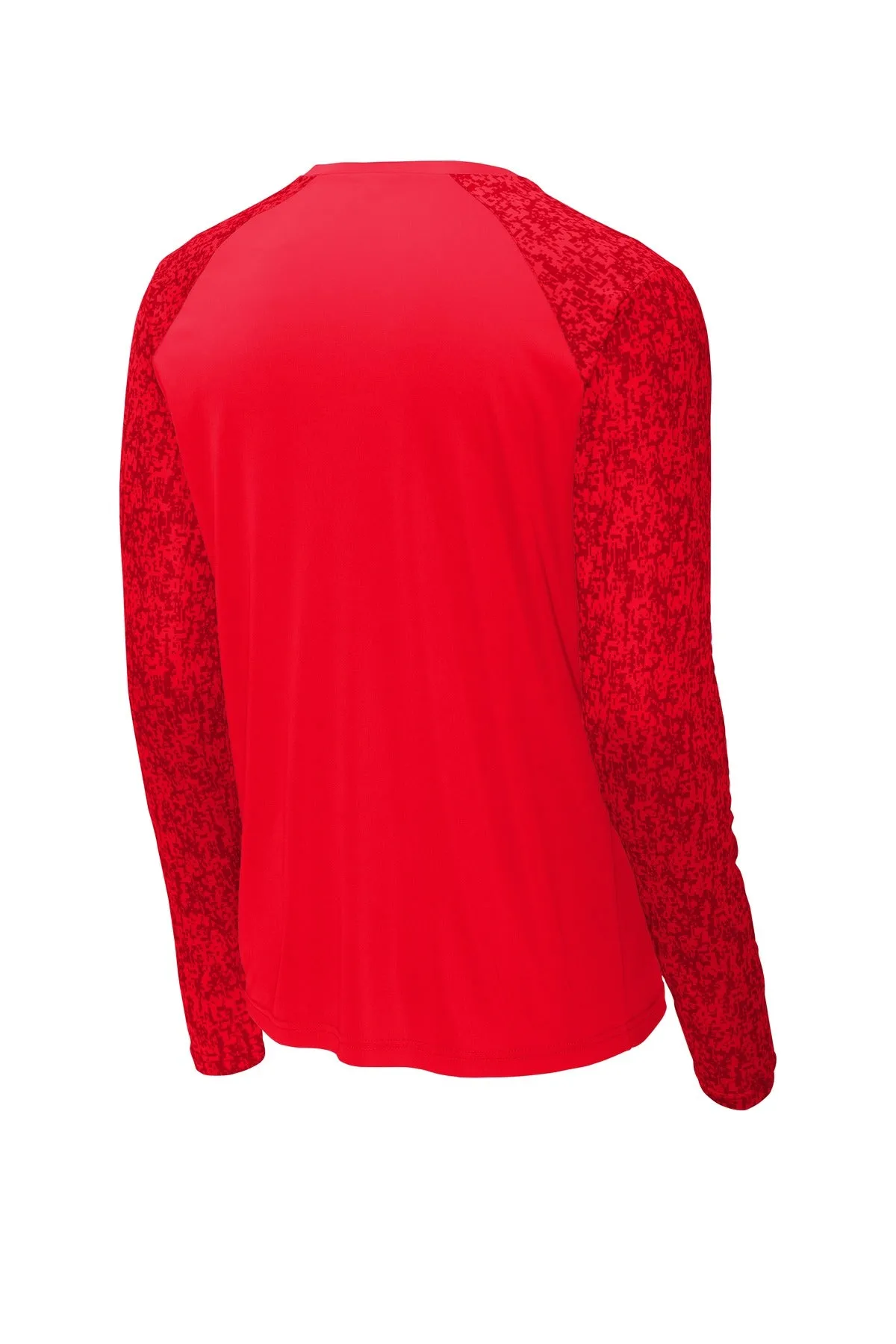 Sport-Tek  Long Sleeve Digi Camo Tee. ST460LS True Red