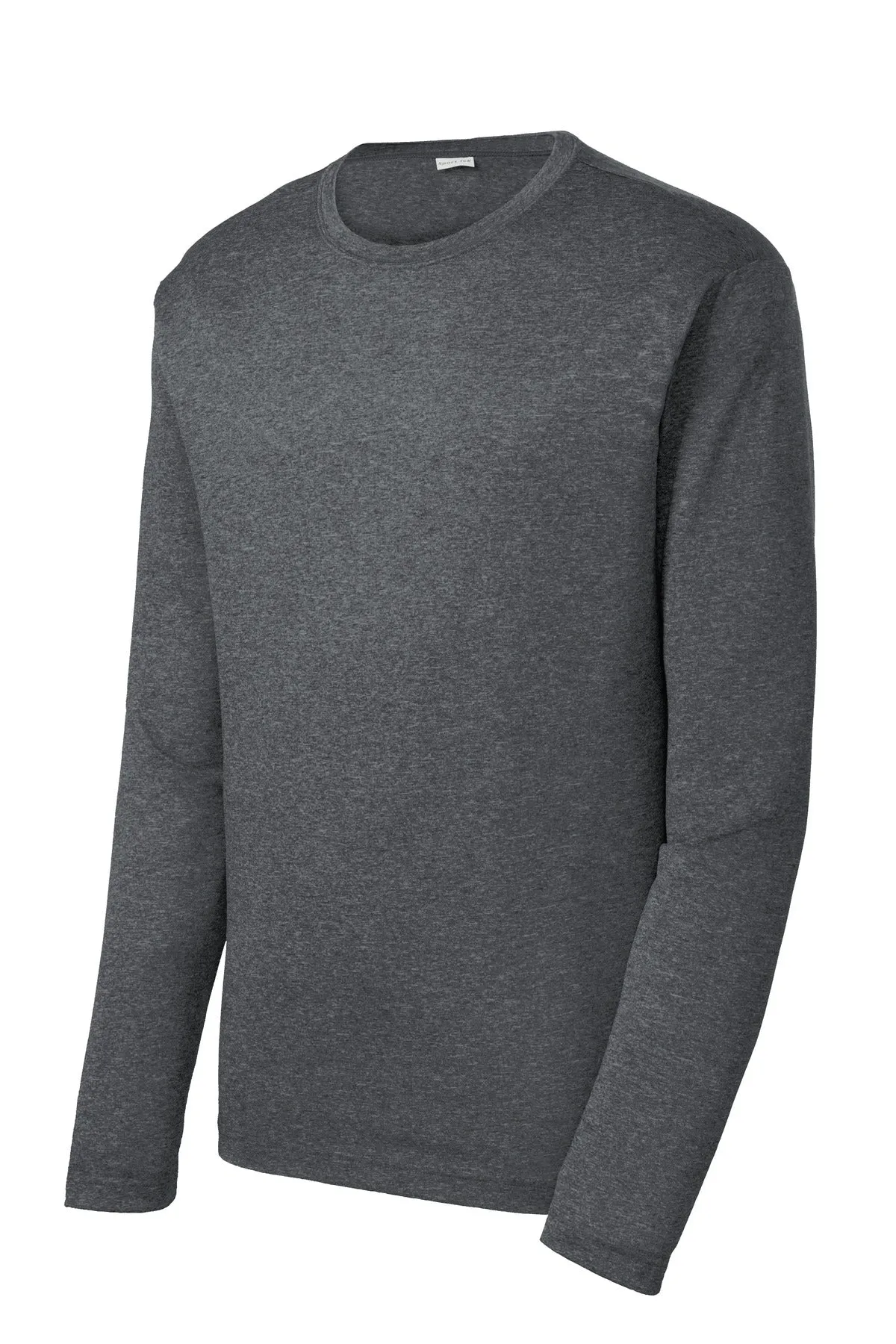 Sport-Tek Long Sleeve Heather Contender Tee. ST360LS Graphite Heather