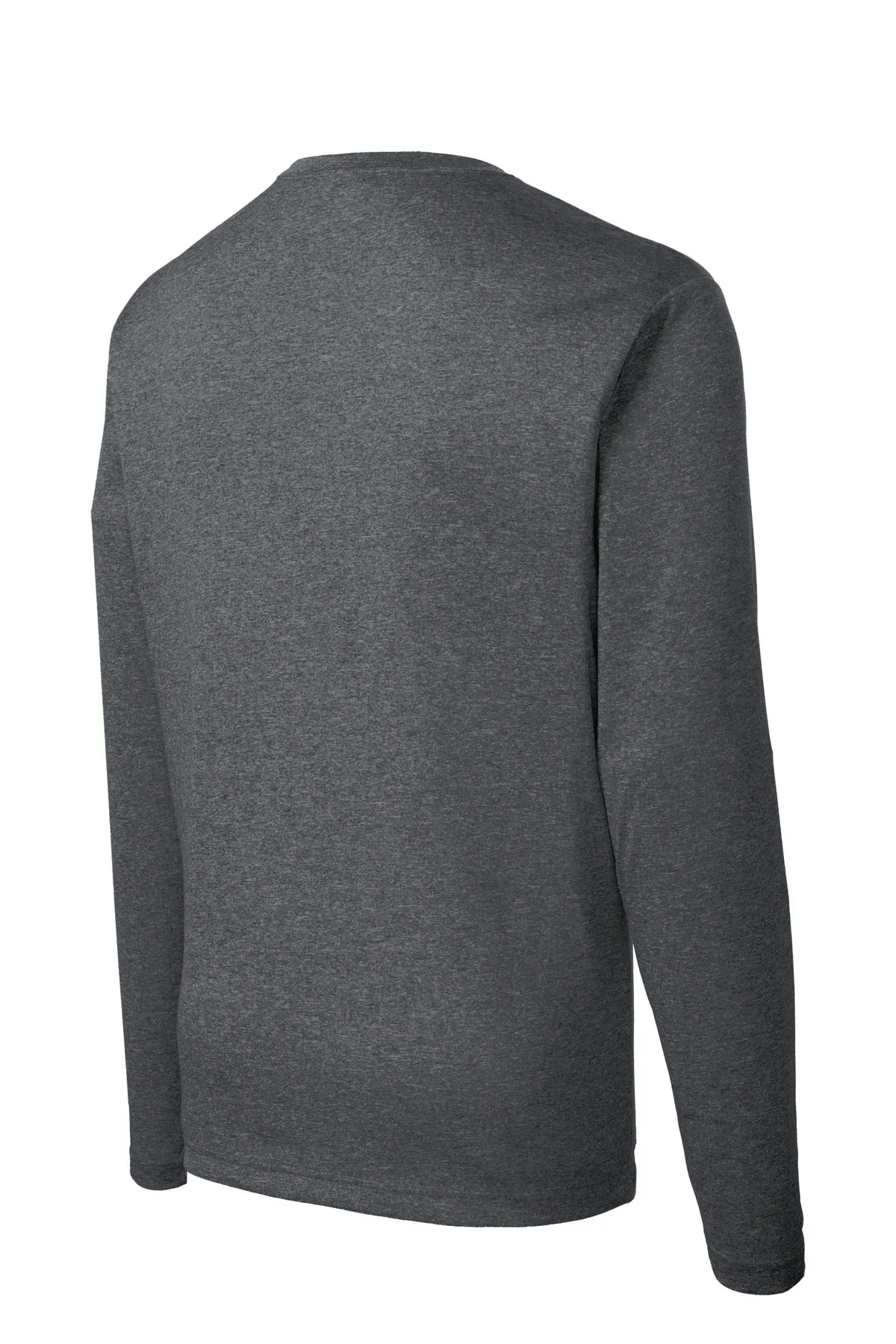 Sport-Tek Long Sleeve Heather Contender Tee. ST360LS Graphite Heather