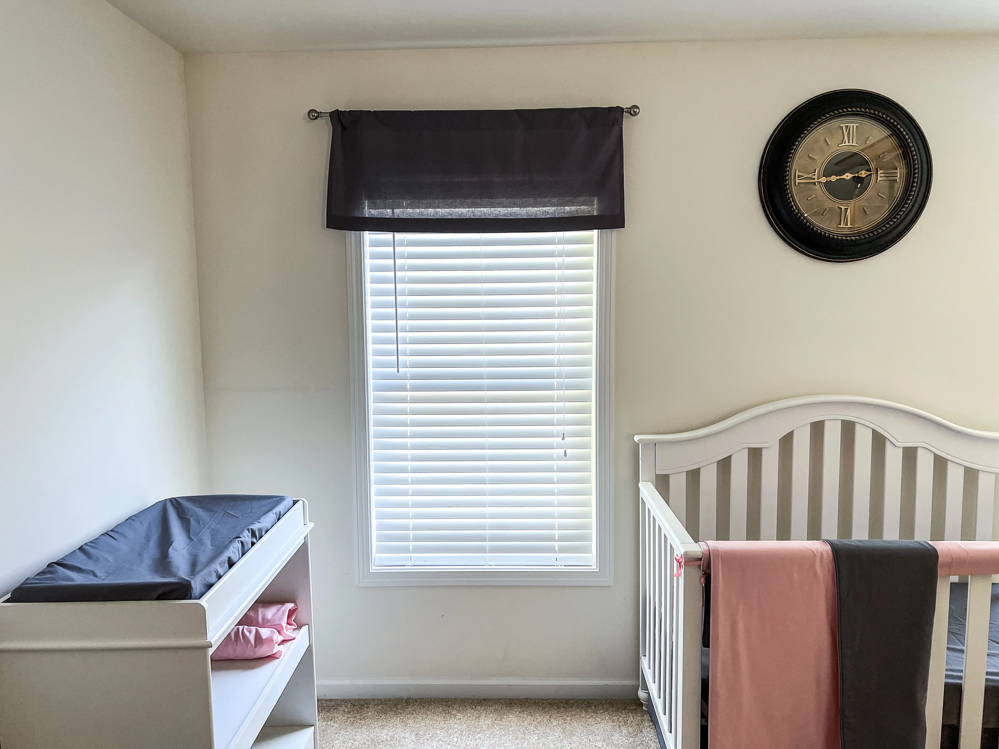 Steel Gray and Pink Baby Crib Bedding Set All in One