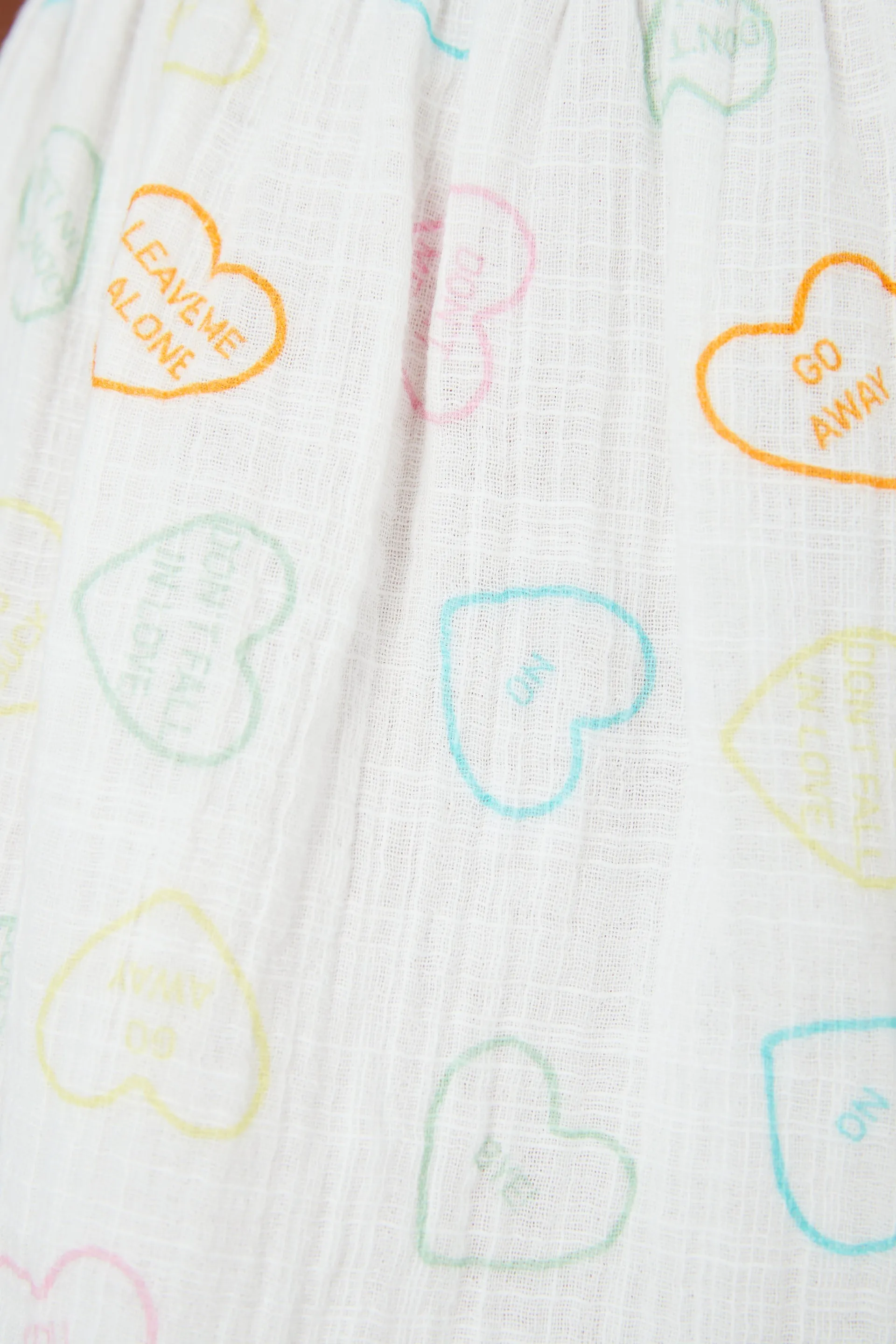 Summi Summi - GAUZE RELAXED SHORTS - MULTI DUMB LOVE PRINT