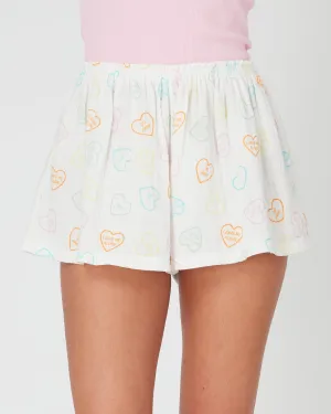 Summi Summi - GAUZE RELAXED SHORTS - MULTI DUMB LOVE PRINT