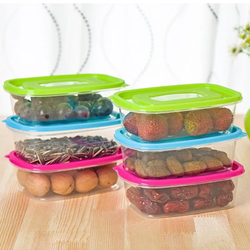 SuperGift Essentials - 3 Piece Plastic Food Storage Container (Large) (Blue)