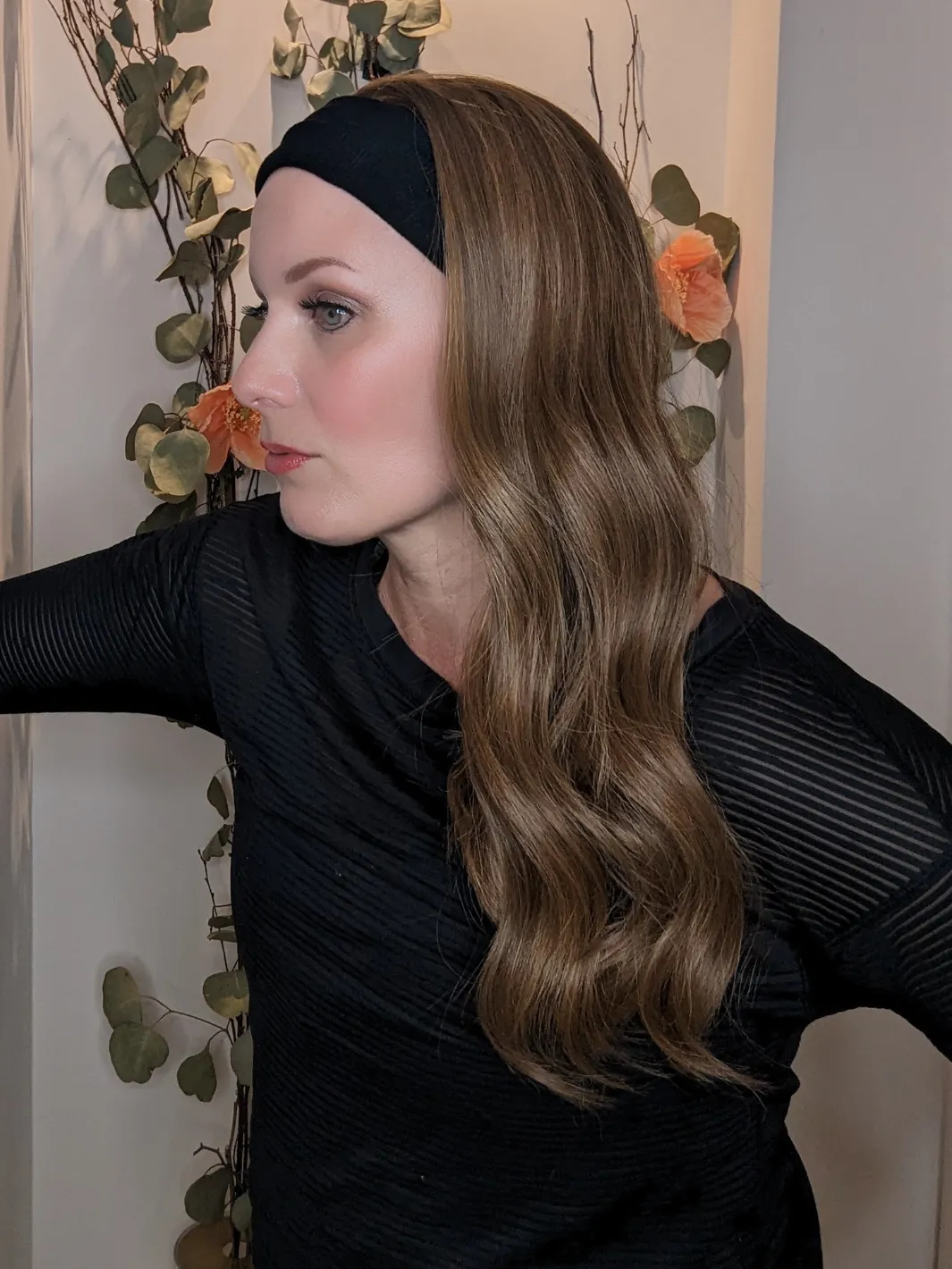Synthetic Headband Wig | Light Brown | Hand-Tied
