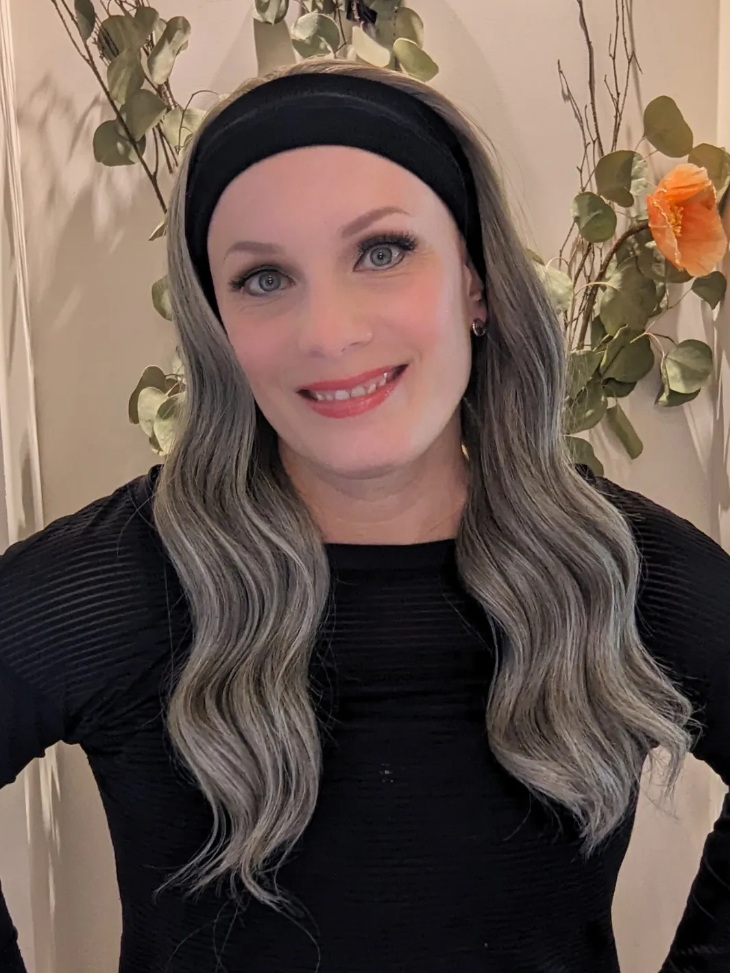 Synthetic Headband Wig | Light Grey | Hand-Tied