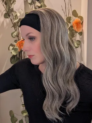 Synthetic Headband Wig | Light Grey | Hand-Tied