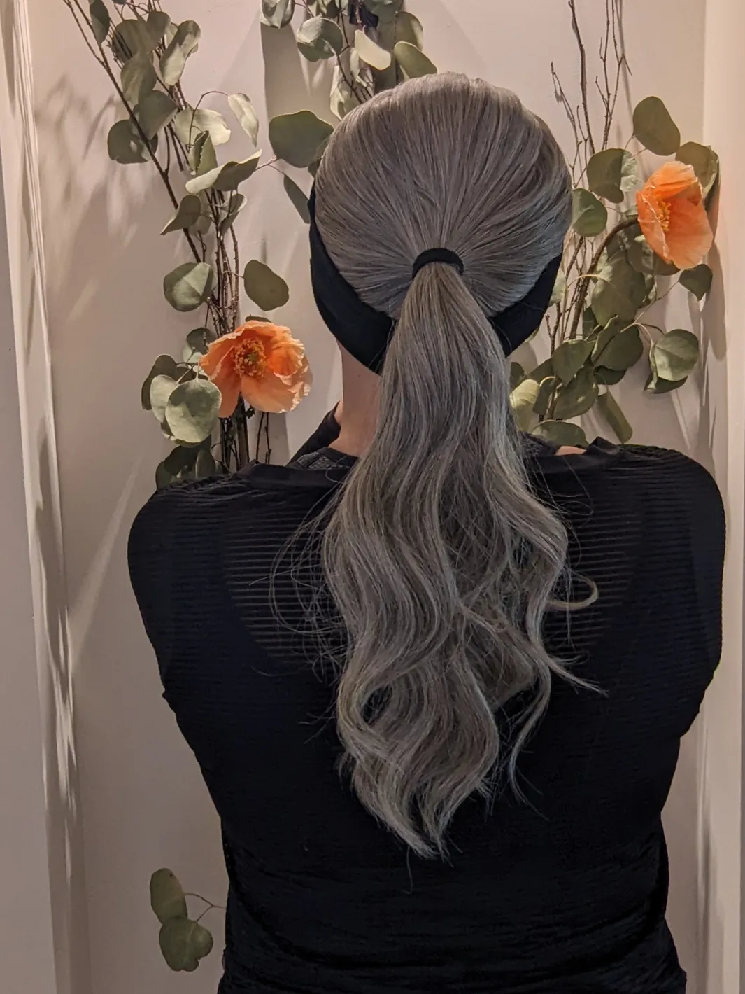 Synthetic Headband Wig | Light Grey | Hand-Tied
