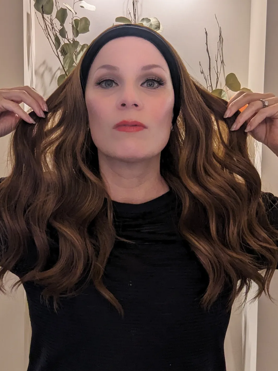 Synthetic Headband Wig | Natural Red | Hand-Tied