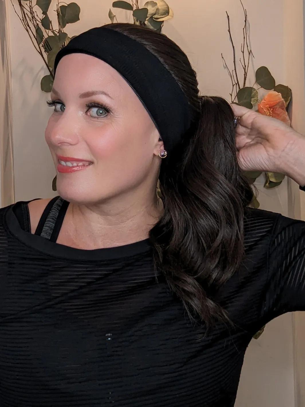 Synthetic Workout Wig | Dark Brown | Hand-Tied