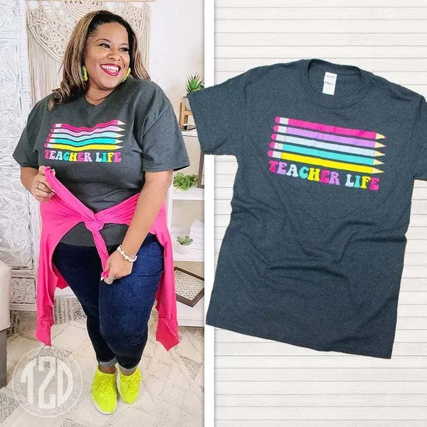 Teacher Life Pencil T-Shirt
