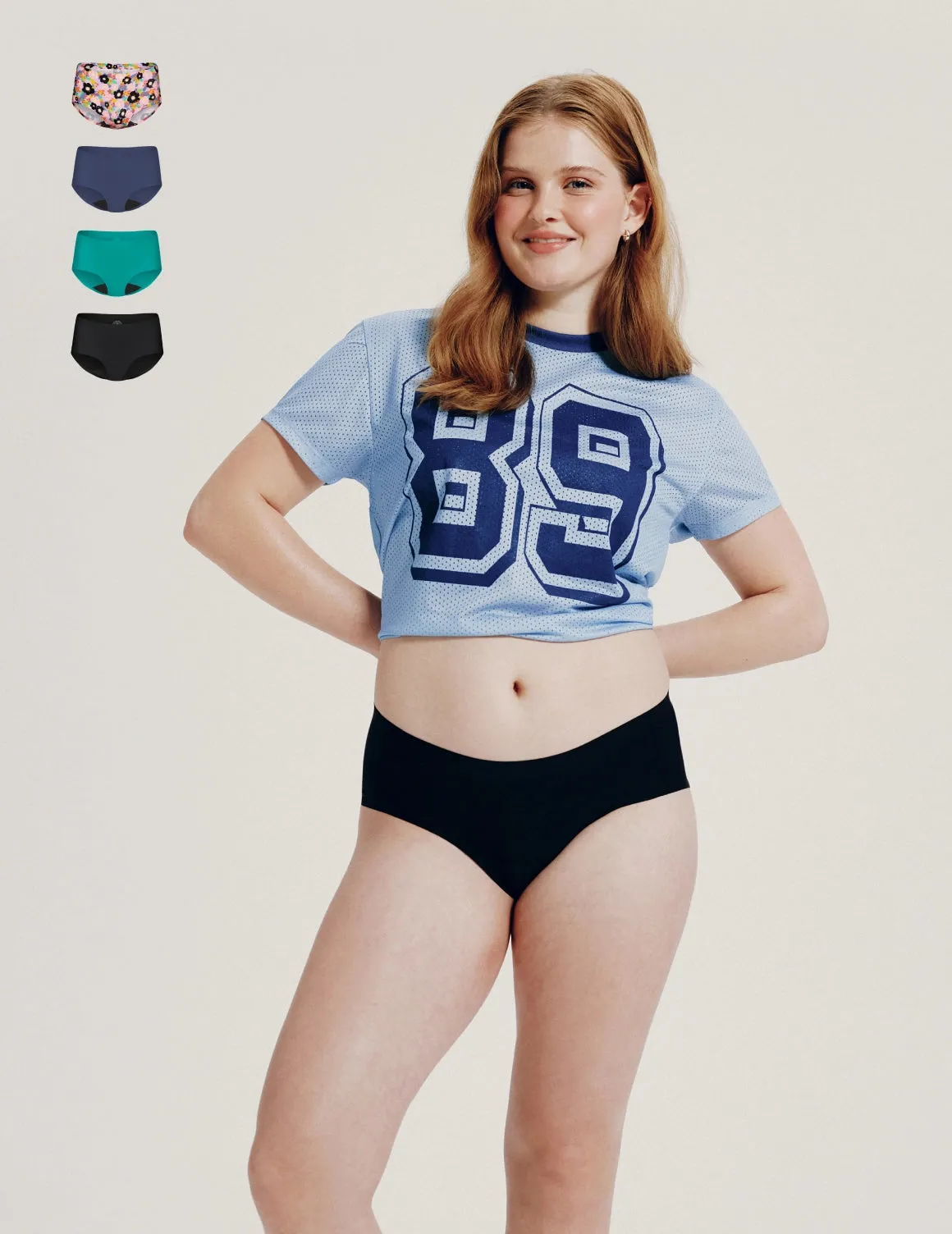 Teen Light Leakproof No-Show 4-Pack - Boyshort