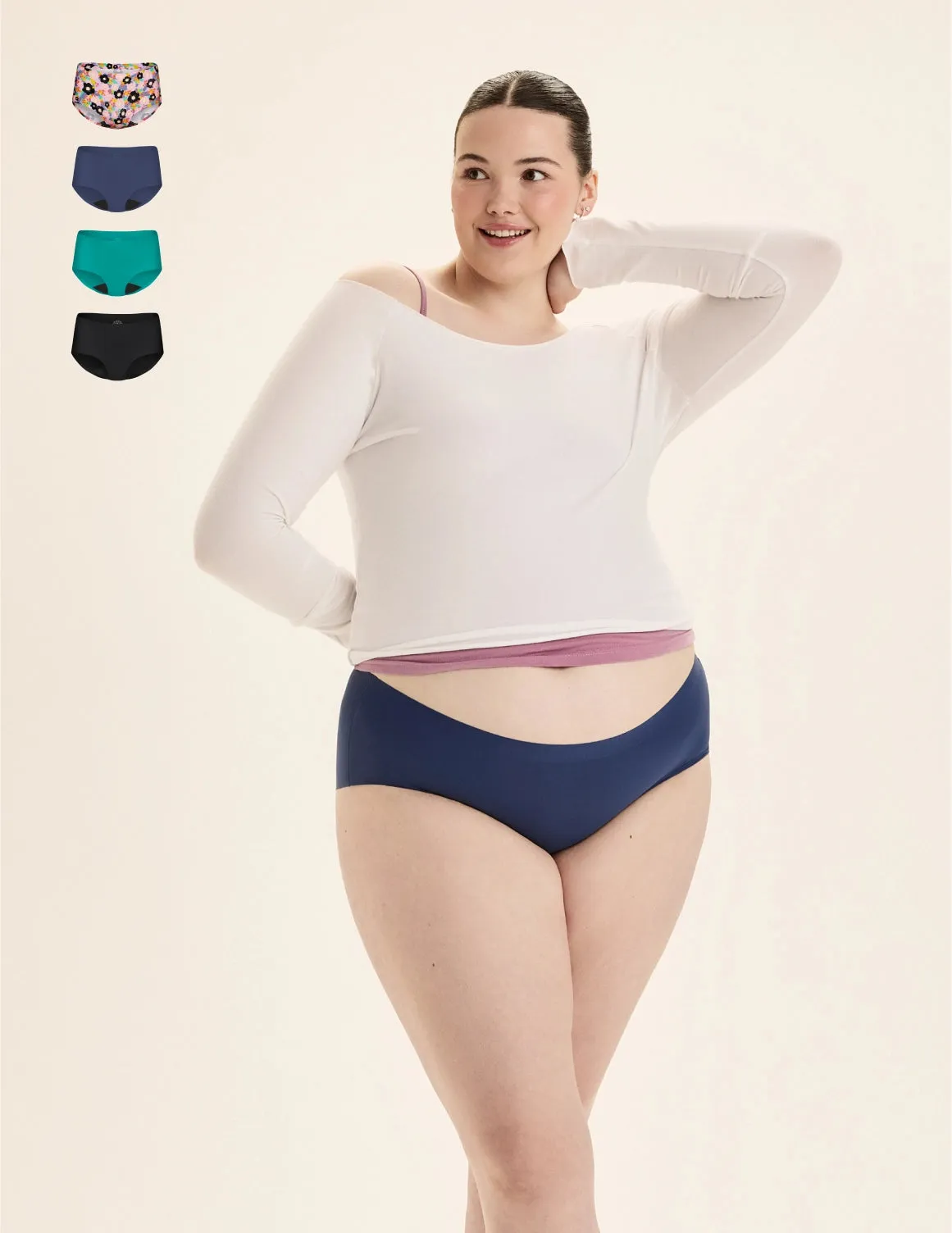 Teen Light Leakproof No-Show 4-Pack - Boyshort
