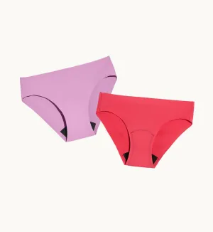 Teen Light Leakproof No-Show Bikini 2-Pack