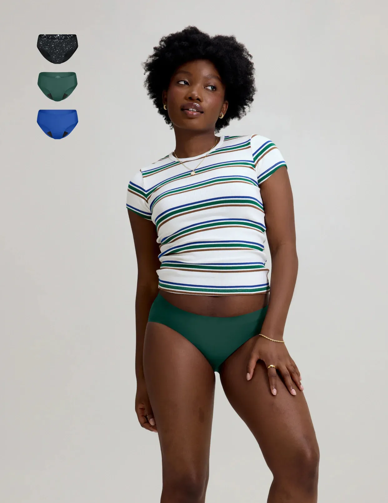 Teen Light Leakproof No-Show Bikini 3-Pack