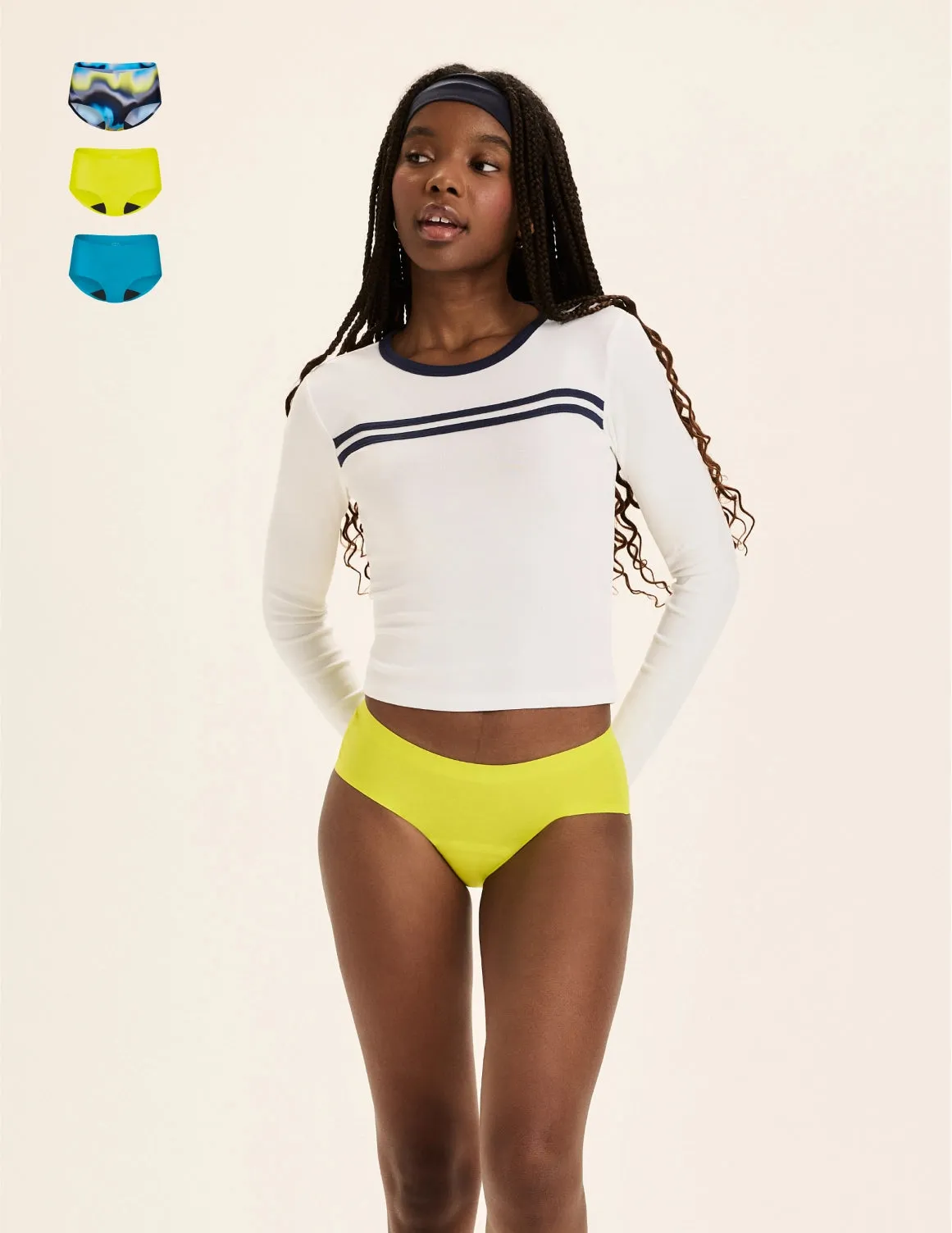 Teen Light Leakproof No-Show Boyshort 3-Pack - Kit