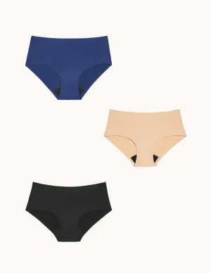 Teen Light Leakproof No-Show Boyshort 3-Pack